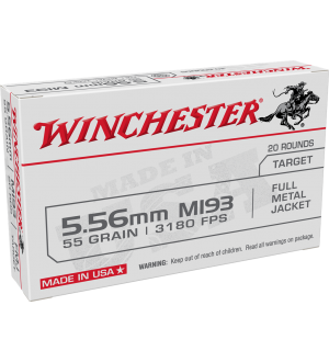 Патрон нарізний Winchester .223 Rem. 55 gr.(3.56 г.) FMJ