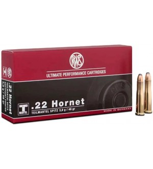 Патрон нарізний RWS .22 Hornet TEILMANTEL SPITZ