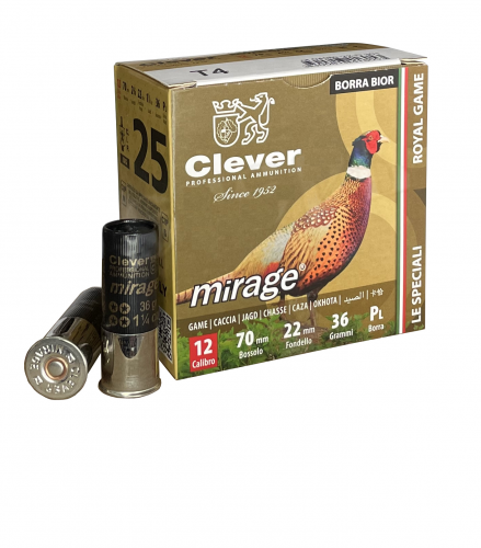 Патрон гладкоствольний Clever Mirage T4 кал. 12/70 №2 (3.5mm)